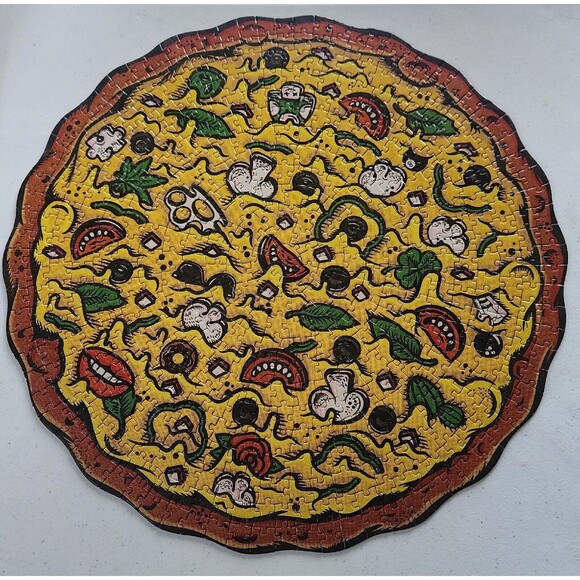 Pizza Puzzles Veggie Supreme 550 Pieces 20 Different Toppings Stellar Factory - Picture 6 of 6